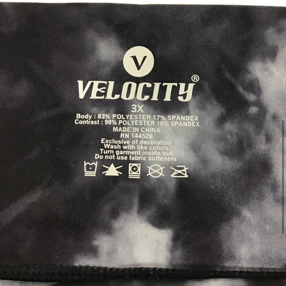 VELOCITY High Rise Tie Dye Leggings 3X - Picture 4 of 9
